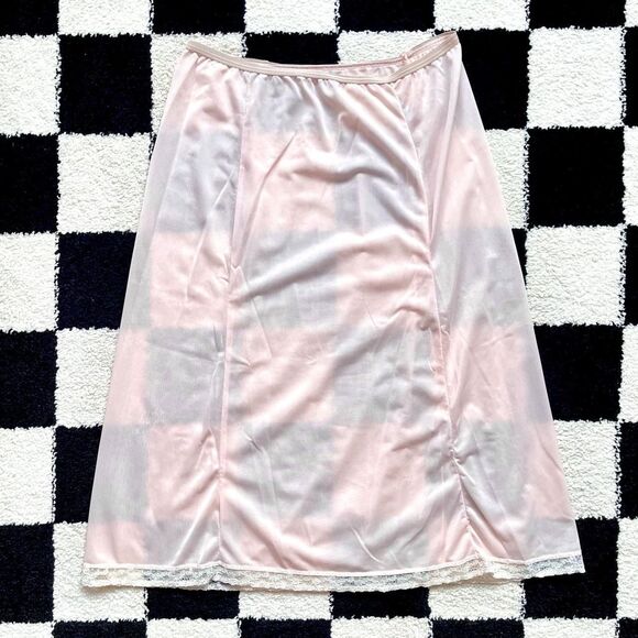 Vintage 1960s Pink Slip Skirt S - Picture 1 of 4
